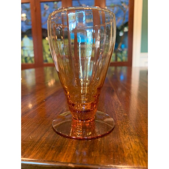 Vintage Amber Footed Liquor Glasses. - Picture 14 of 14